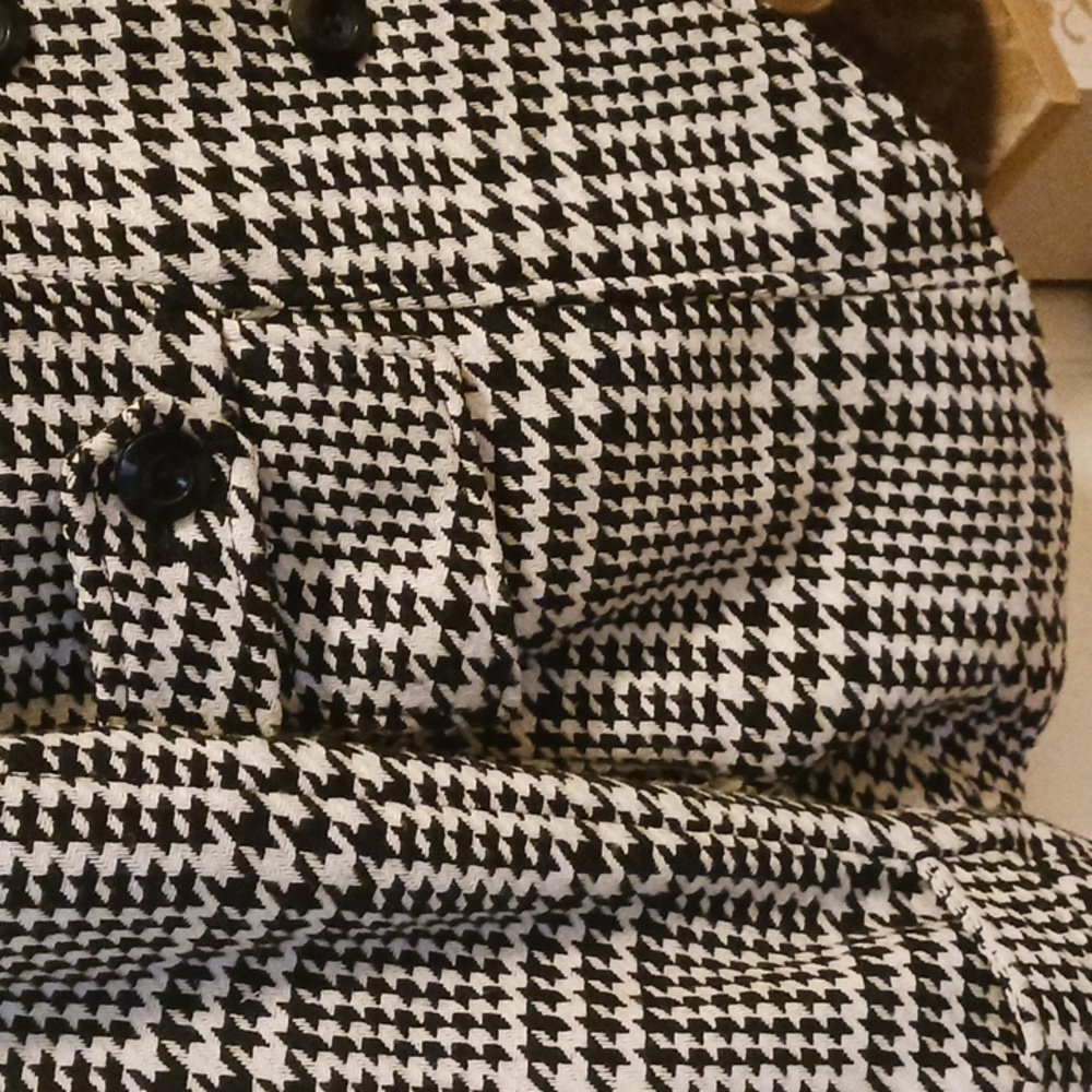 Candies Wool White Black Blazer Sz Med - image 3